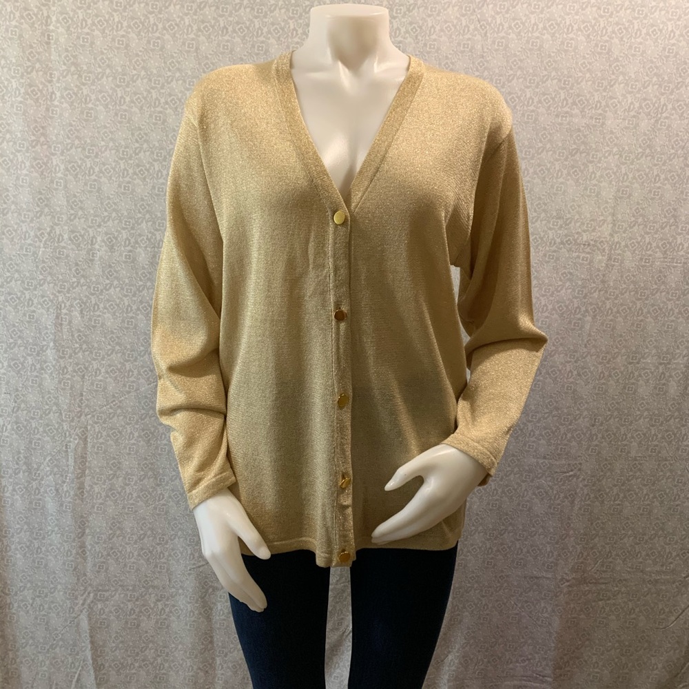 🌟NWT Baxter & Wells Metallic Gold Cardigan🌟